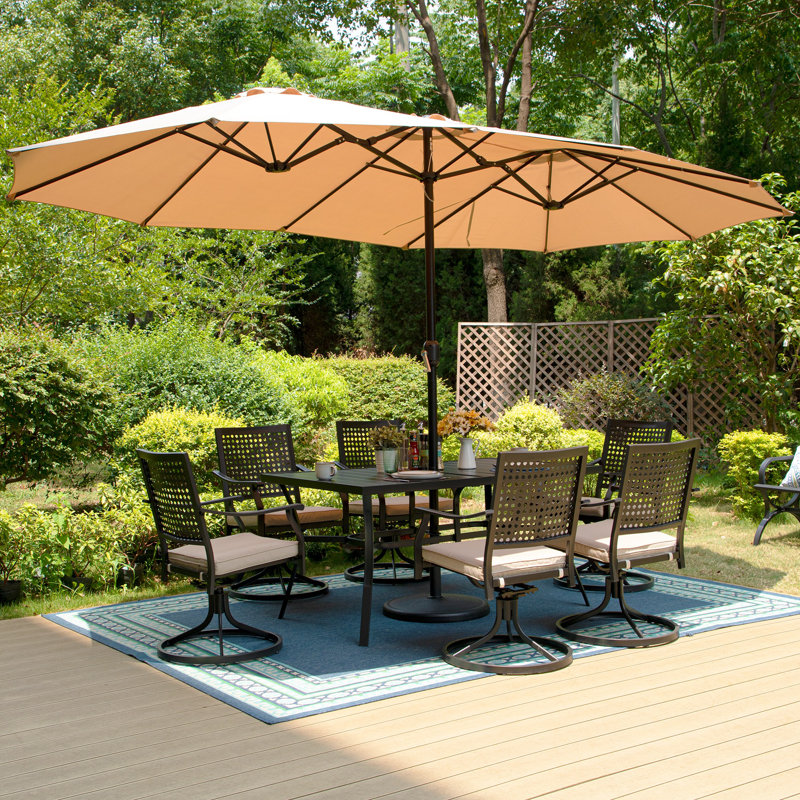 Sol 72 Outdoor™ Nyasia 180'' x 108'' Rectangular Market Umbrella